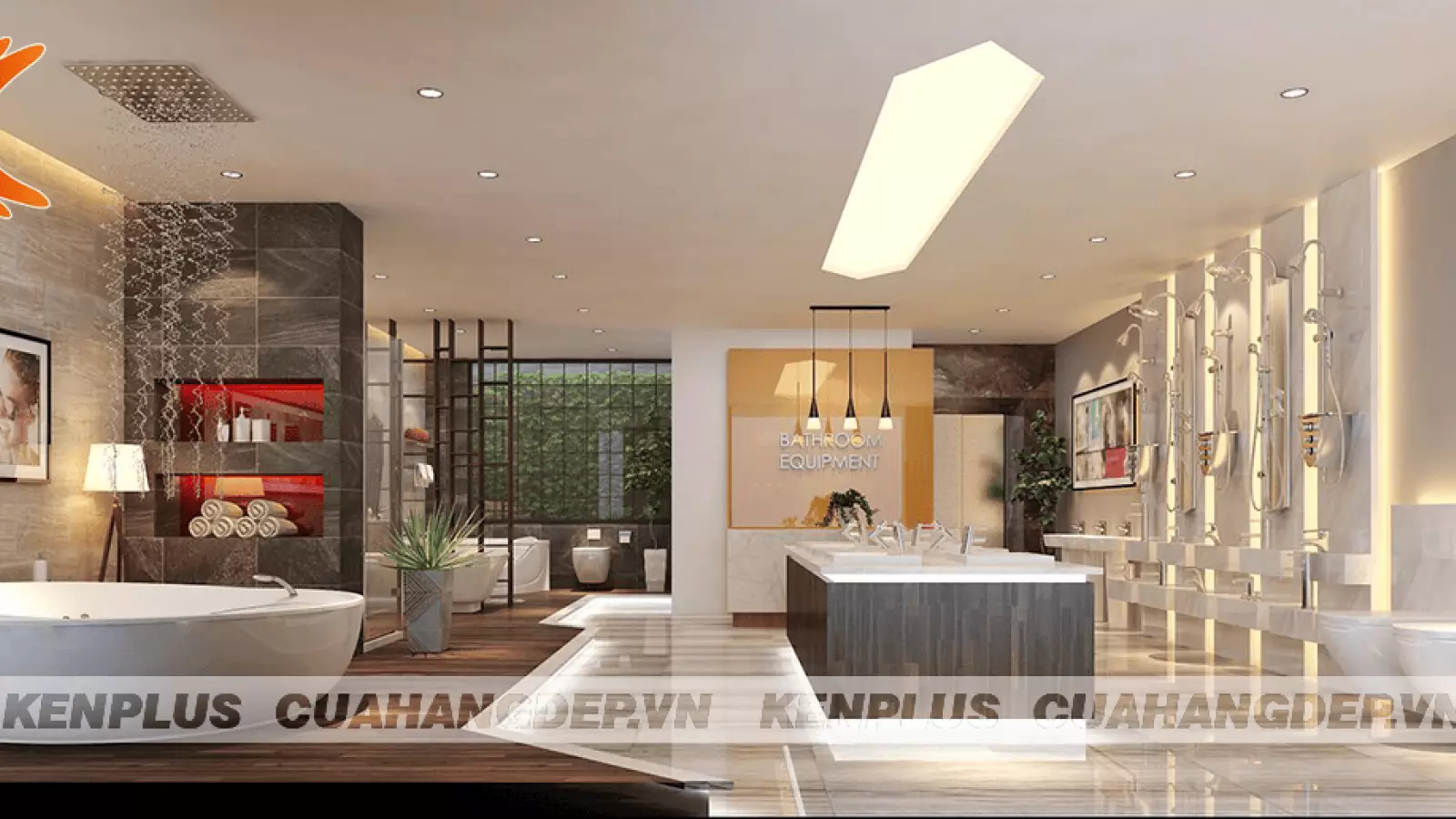 Dự án thiết kế showroom trưng bày thiết bị vệ sinh phong cách hiện đại