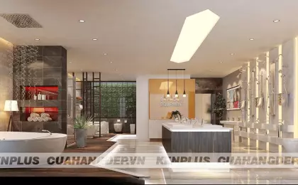 Dự án thiết kế showroom trưng bày thiết bị vệ sinh phong cách hiện đại