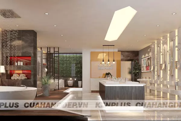 Dự án thiết kế showroom trưng bày thiết bị vệ sinh phong cách hiện đại