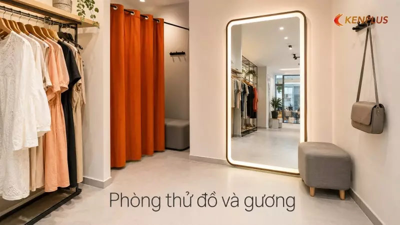 Phòng thử đồ và gương: chi tiết nhỏ quyết định trải nghiệm mua sắm