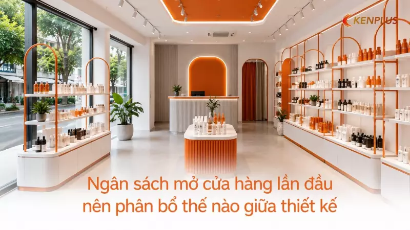 Ngân sách mở cửa hàng lần đầu nên phân bổ thế nào giữa thiết kế, thi công, hàng hoá