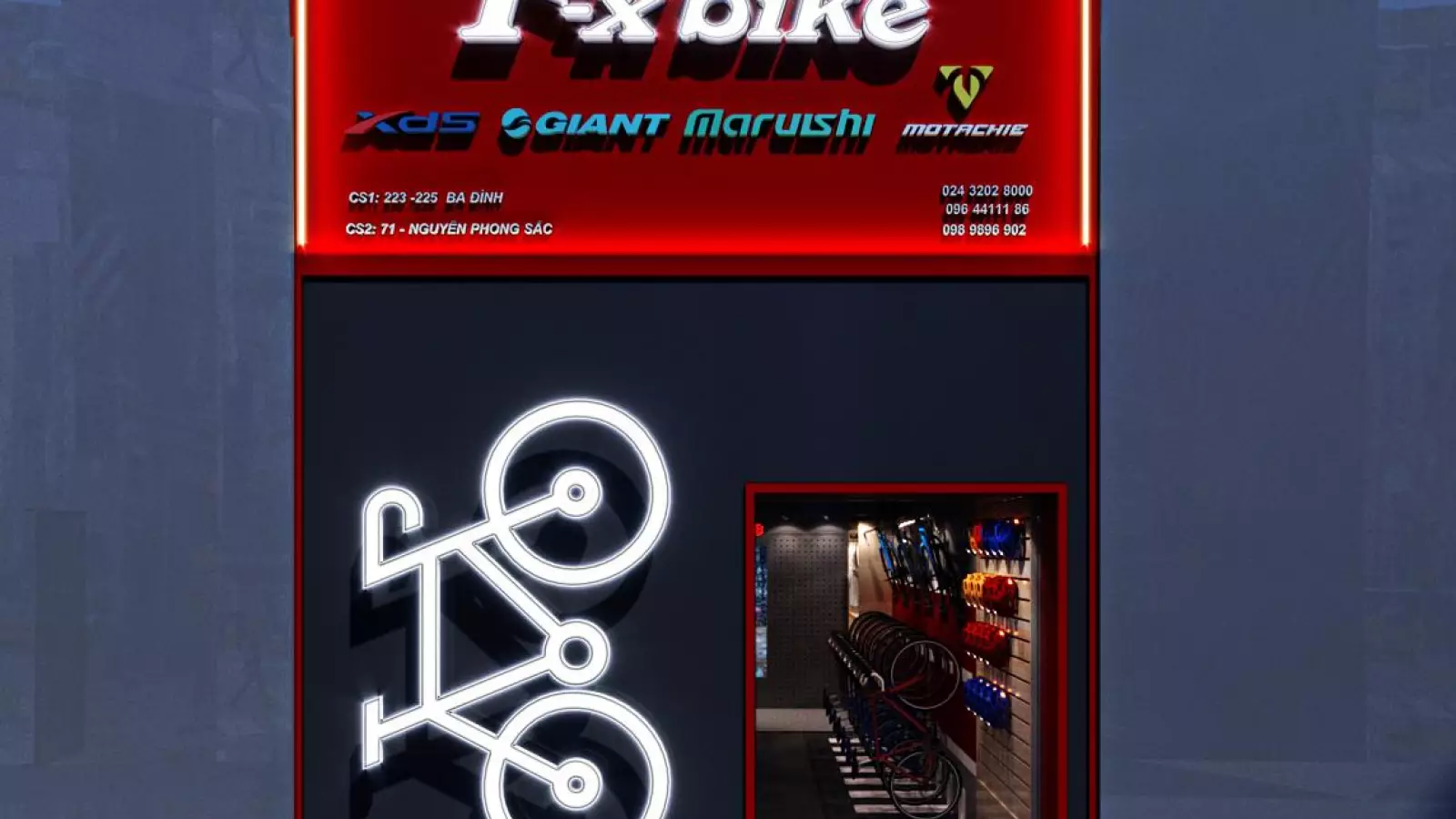 Thiết kế cửa hàng xe đạp Fx Bike cá tính nổi trội