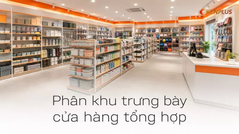 Phân khu trưng bày cửa hàng tổng hợp: từ thực phẩm đến gia dụng