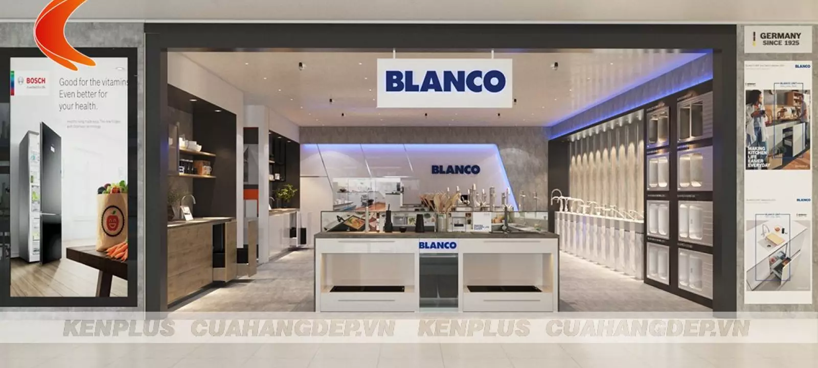 Mẫu thiết kế showroom thiết bị nhà bếp Blanco