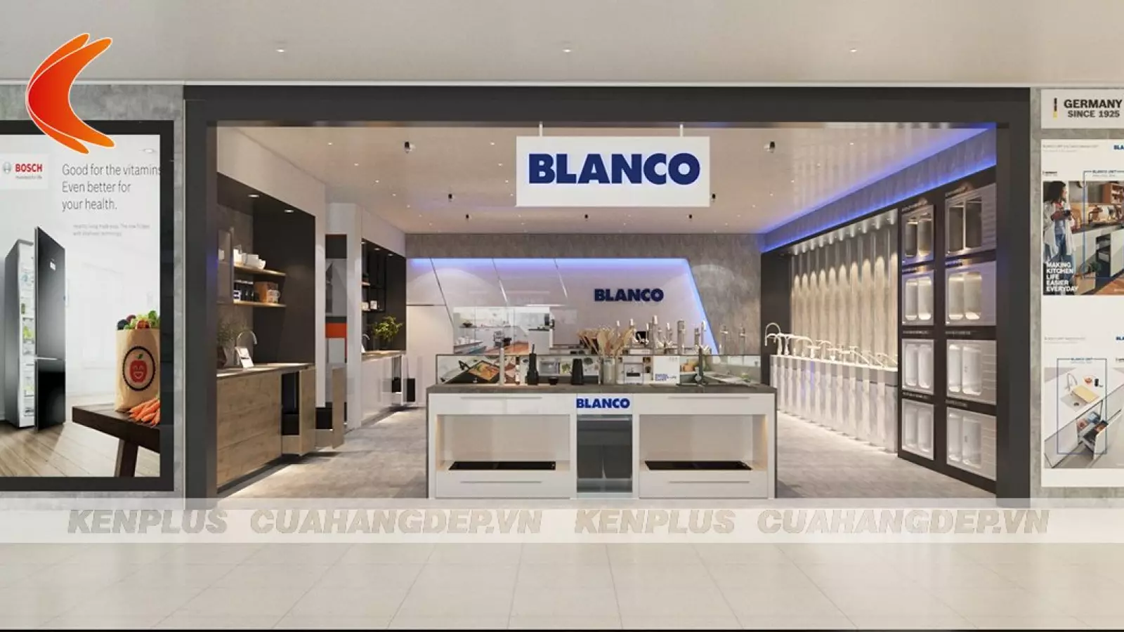 Mẫu thiết kế showroom thiết bị nhà bếp Blanco