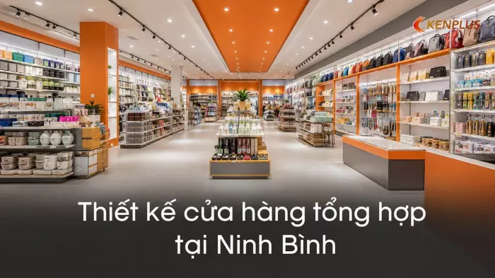 Thiết kế cửa hàng tổng hợp tại Ninh Bình: bố trí đa dạng ngành hàng