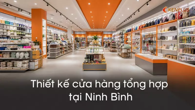 Thiết kế cửa hàng tổng hợp tại Ninh Bình: bố trí đa dạng ngành hàng