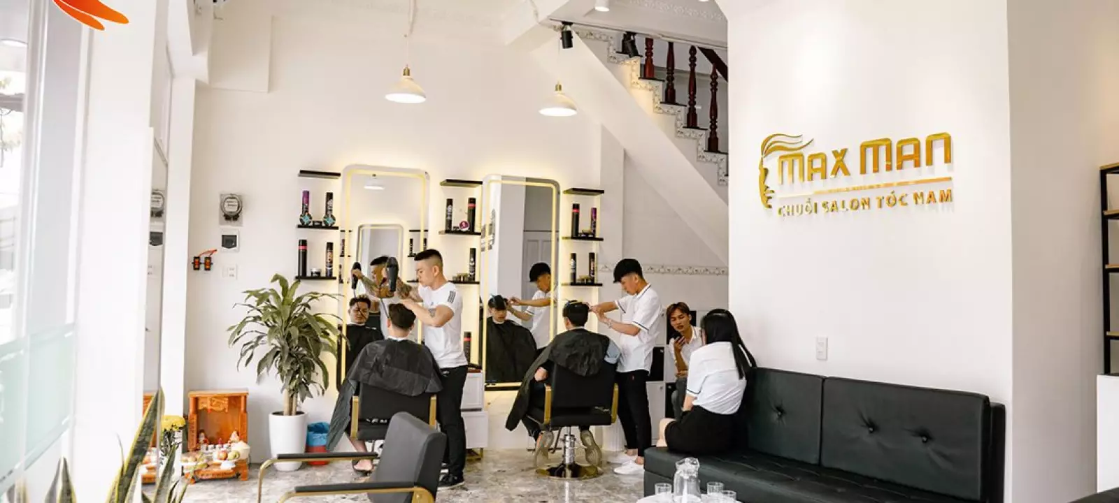 Thiết kế thi công chuỗi salon tóc nam MaxMan cơ sở Phan Thiết - đẳng cấp và sang trọng