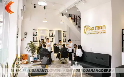 Thiết kế thi công chuỗi salon tóc nam MaxMan cơ sở Phan Thiết - đẳng cấp và sang trọng
