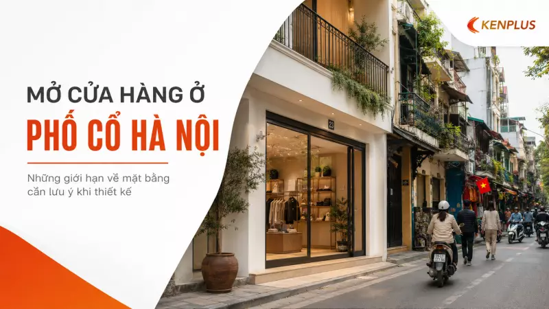 Mở cửa hàng ở phố cổ Hà Nội: những giới hạn về mặt bằng cần lưu ý khi thiết kế