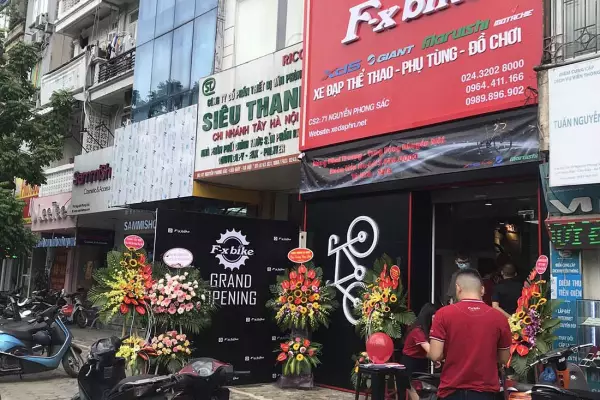 Thi công cửa hàng xe đạp Fx Bike tại Hà Nội