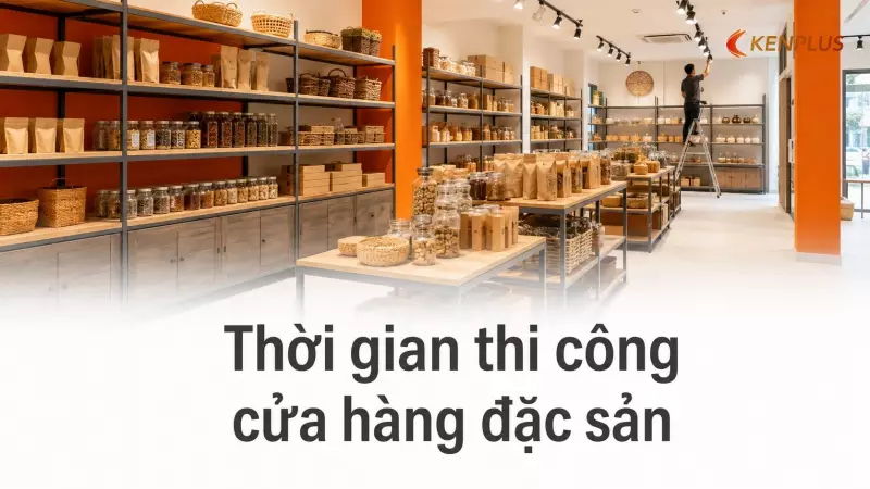 Thời gian thi công cửa hàng đặc sản: tiến độ theo mùa du lịch