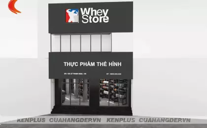 Thiết kế shop thực phẩm thể hình Whey Store