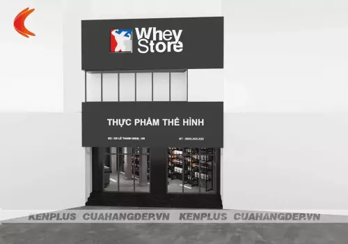 Thiết kế shop thực phẩm thể hình Whey Store
