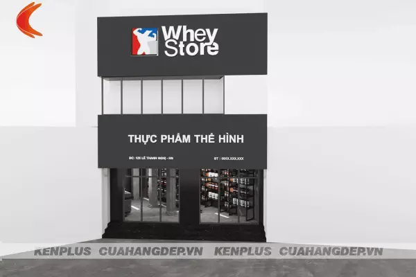 Thiết kế shop thực phẩm thể hình Whey Store