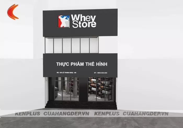 Thiết kế shop thực phẩm thể hình Whey Store